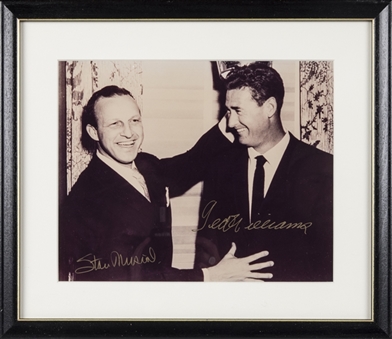 Ted Williams and Stan Musial Dual Signed Photograph (PSA/DNA)